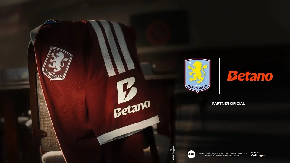 Aston Villa y Betano extienden su acuerdo comercial hasta 2029 con cambio de posición en la camiseta