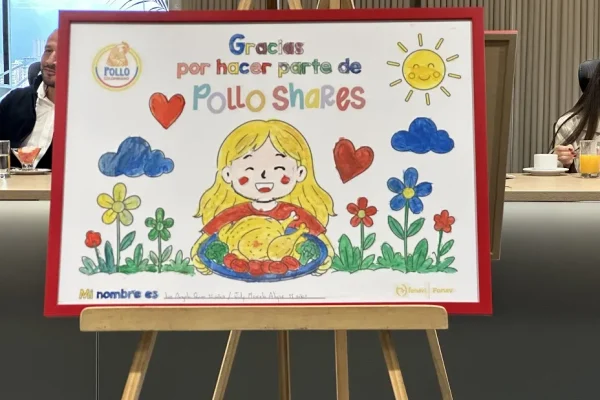 Más de 2.300 niños en distintas regiones del país recibirán 373.600 raciones de proteína con Pollo Shares
