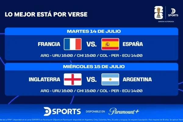 DSPORTS y Paramount+ emitirán las semifinales de la Copa Mundial 2026 en directo para Colombia