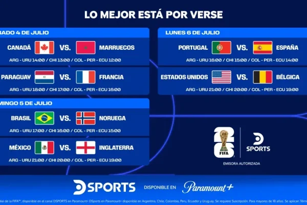 Octavos de final del Mundial 2026: cruces, figuras y horarios para ver en vivo por Paramount+