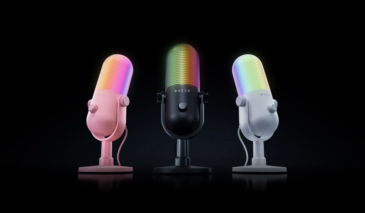Razer presenta el micrófono Seiren V3 Chroma con procesamiento de audio en 32 bits e inteligencia artificial