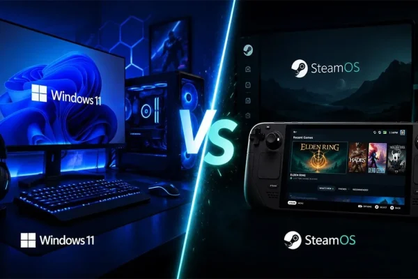 Rendimiento y compatibilidad en juegos: el debate entre elegir SteamOS o Windows 11 para PC